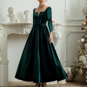 Handmade Sz 20 Brown Velvet Dress